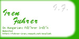 iren fuhrer business card